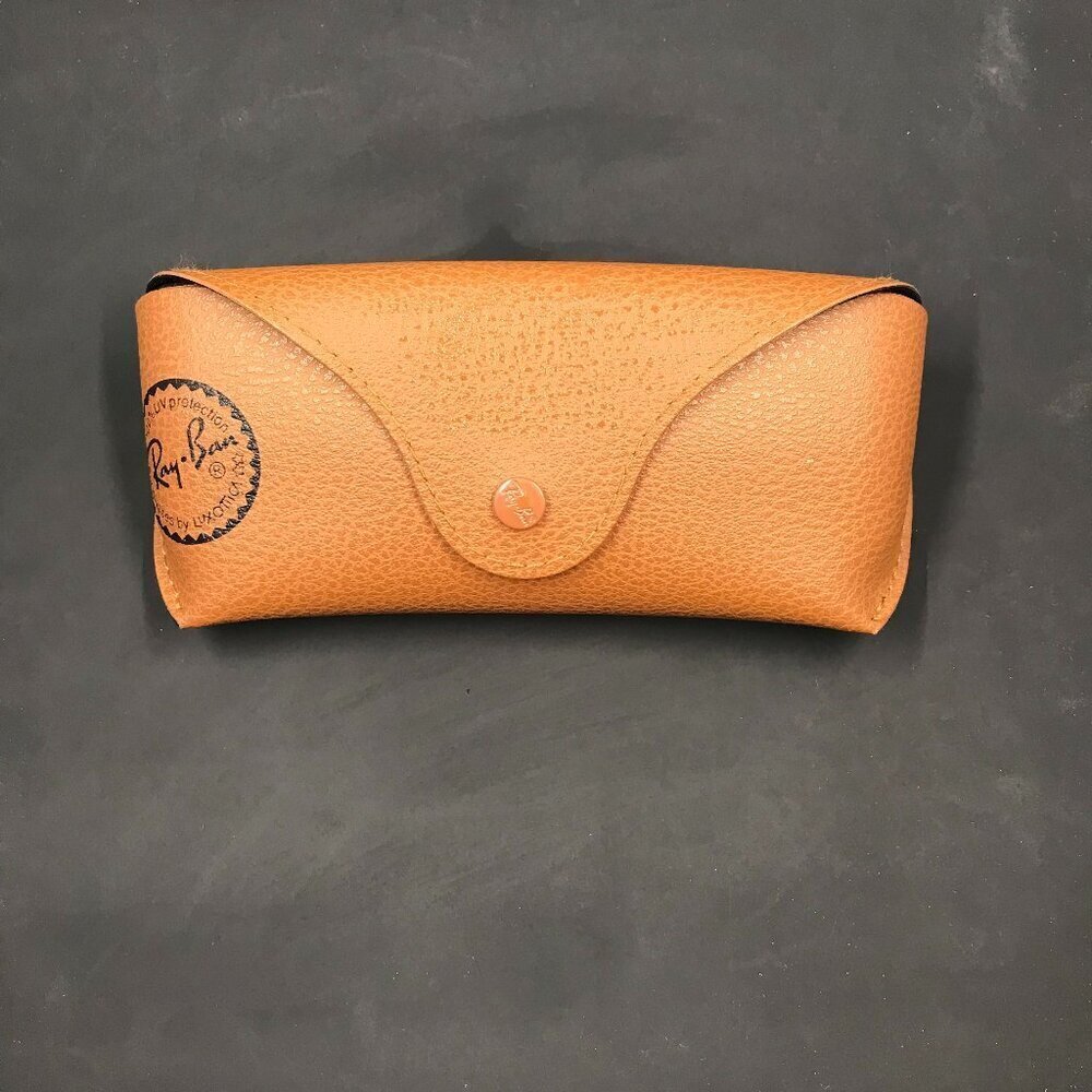 Authentic Ray-Ban Brown unisex eyeglass or sunglass case, black inside.